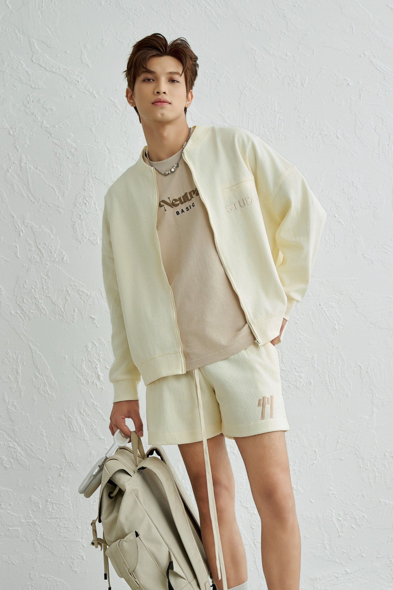 TL12 A/G PREMIUM SWEATER MINIMALIST LOGO - OFF WHITE