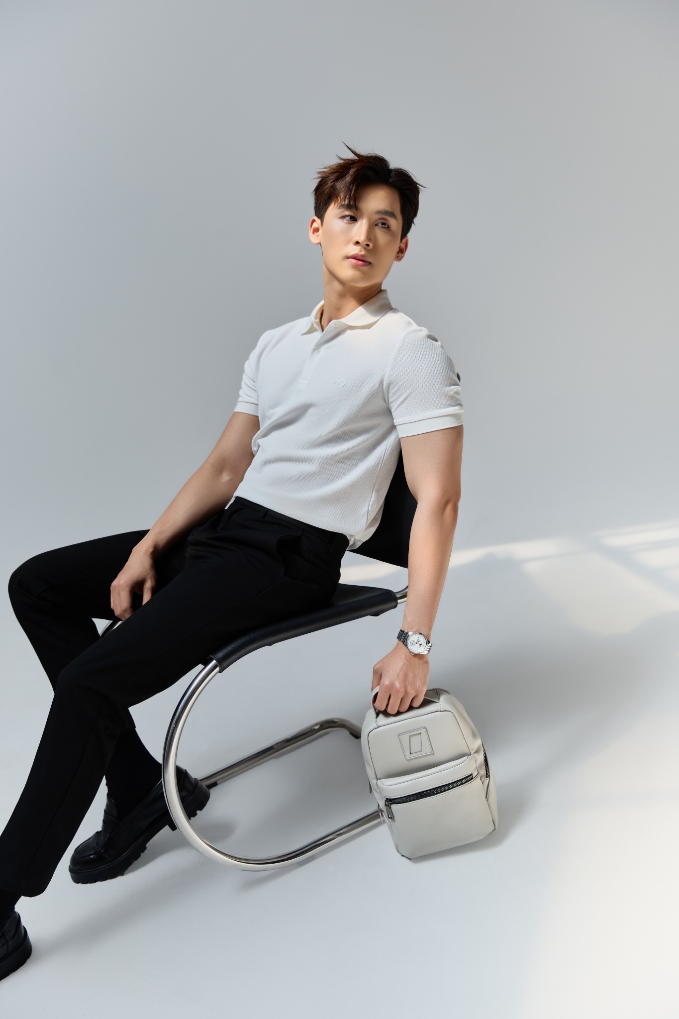 AG02 SIGNATURE SLIMFIT POLO - WHITE