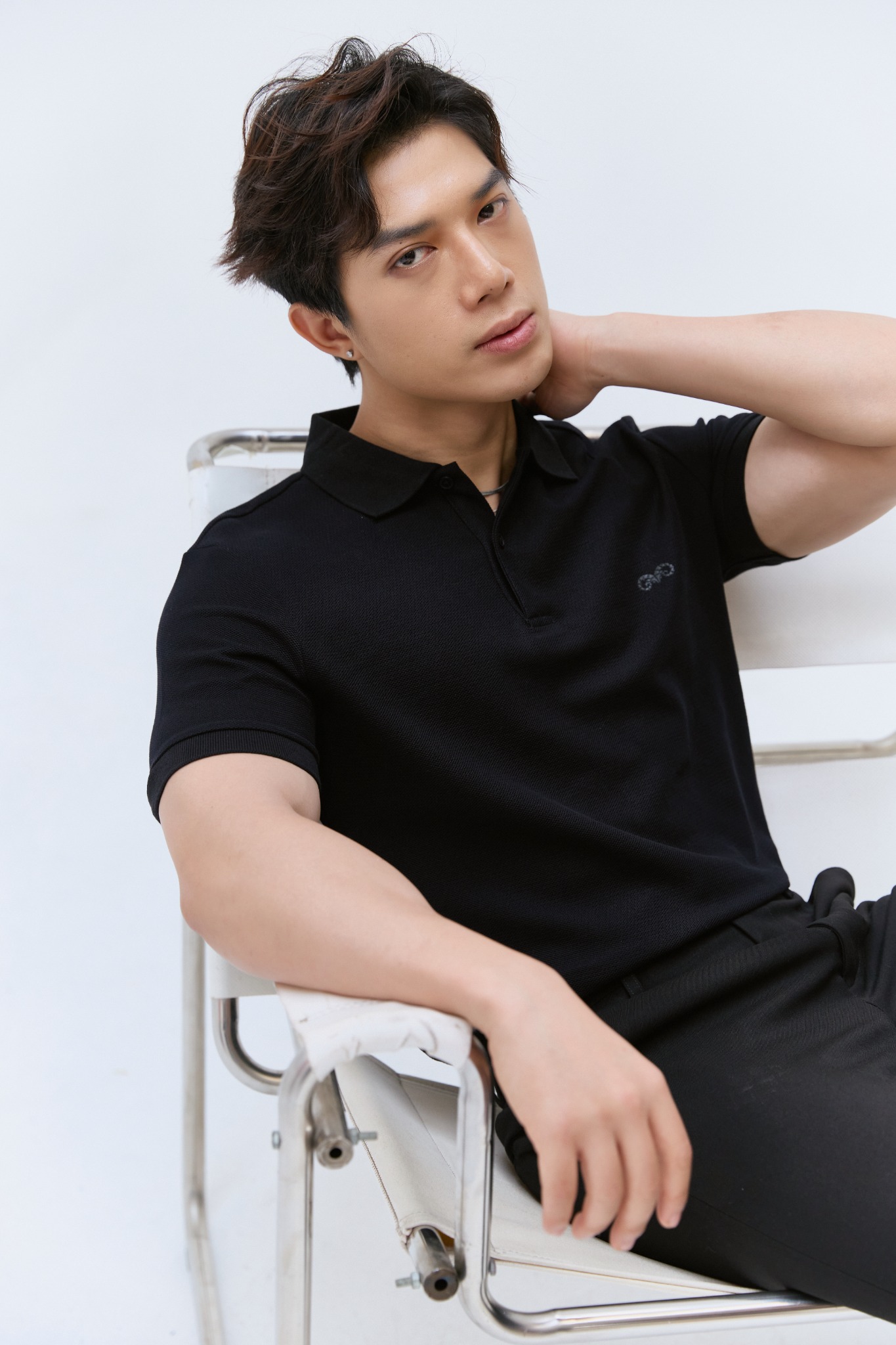 AG02 SIGNATURE SLIMFIT POLO - BLACK