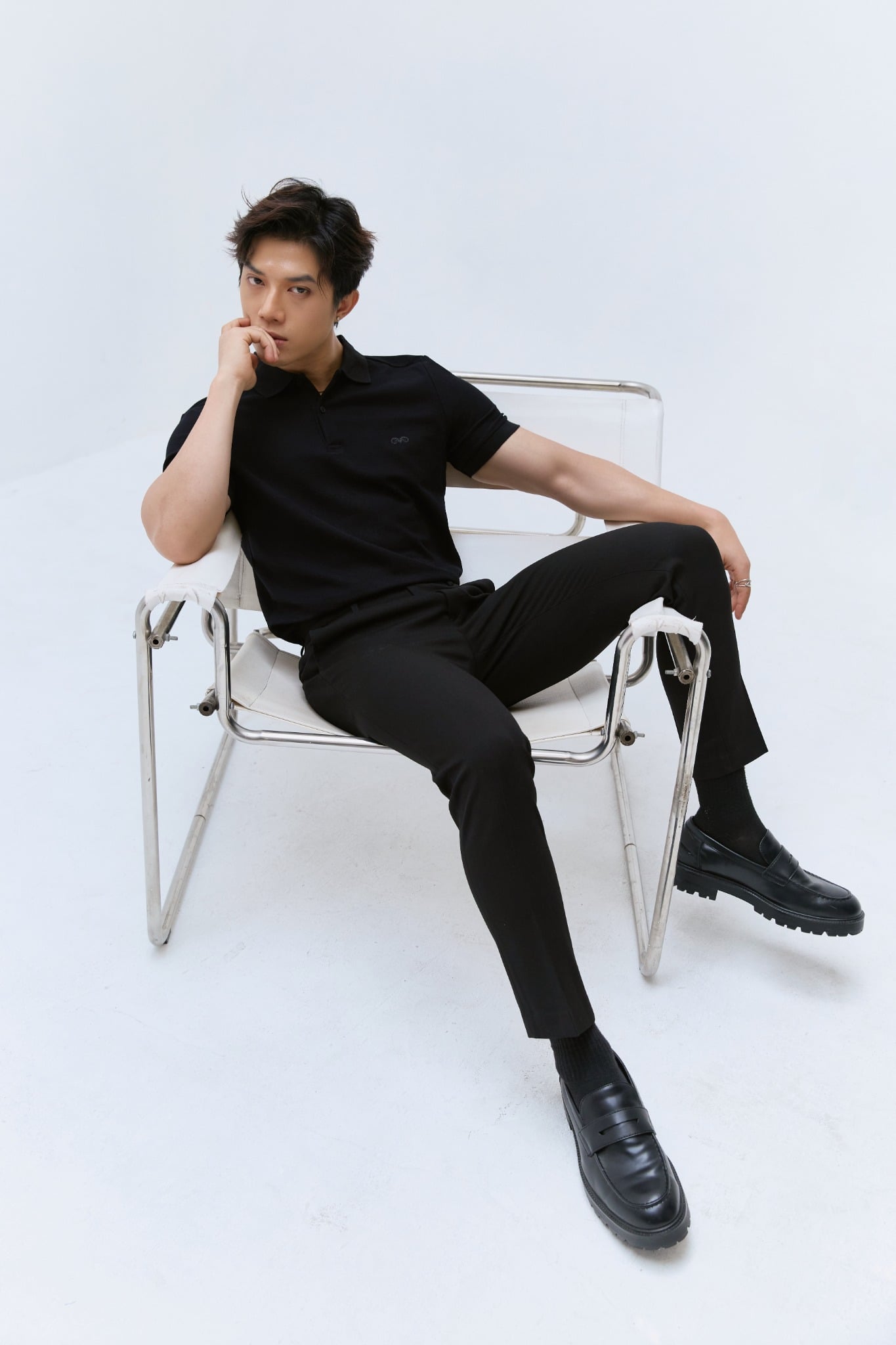 AG02 SIGNATURE SLIMFIT POLO - BLACK