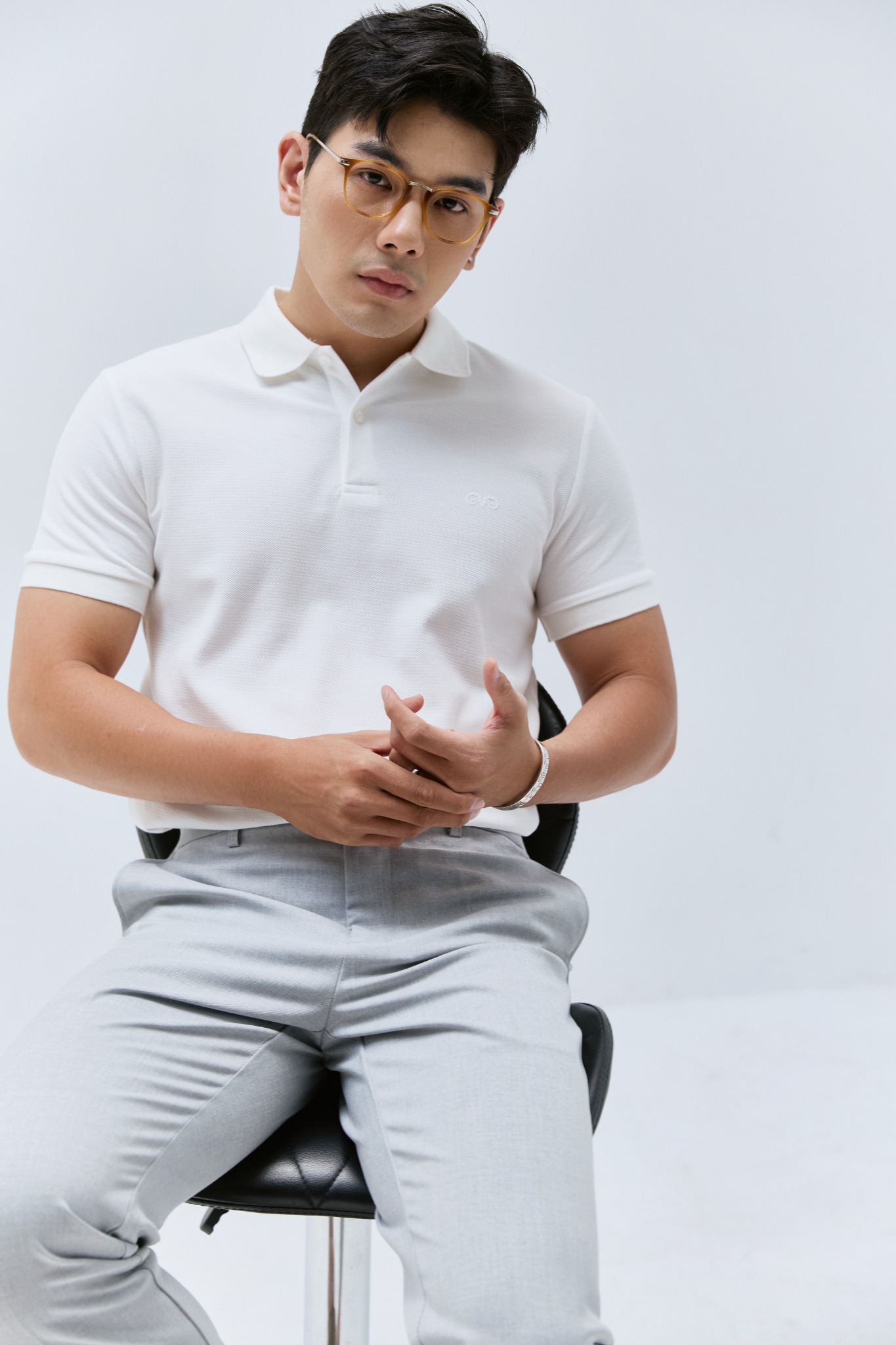 AG02 SIGNATURE SLIMFIT POLO - WHITE