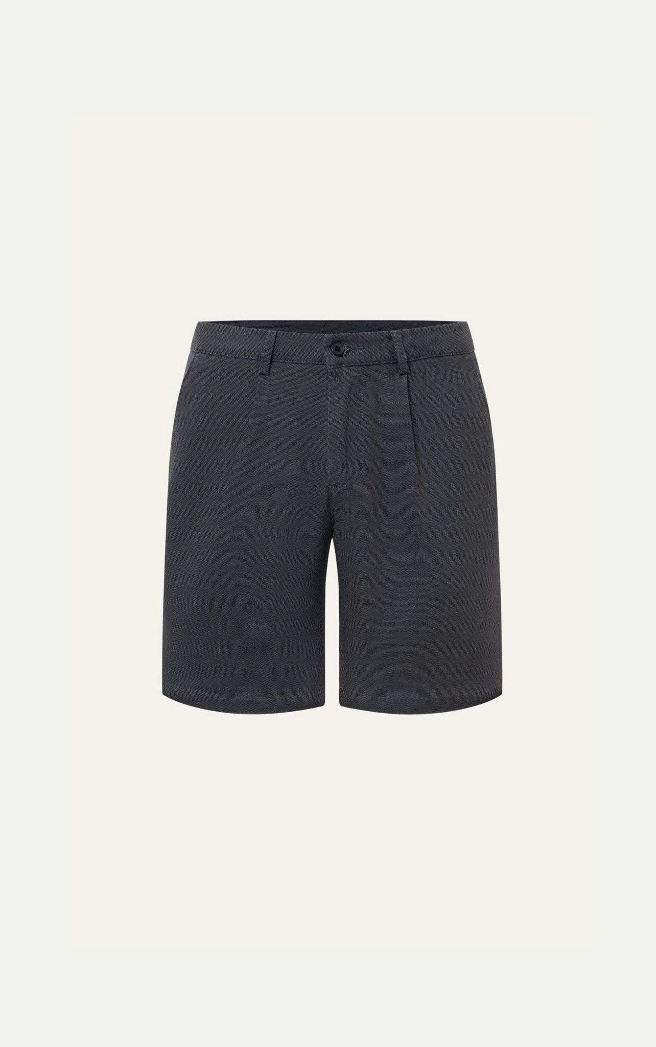  AG511 STUDIO SLIMFIT PLEATED CHINO BASIC KHAKI SHORT - DARK GREY 