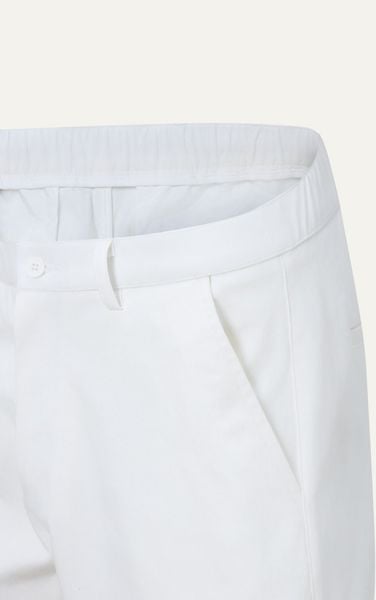  AG523 SIGNATURE SLIMFIT EASY KHAKIS SHORTS- WHITE 