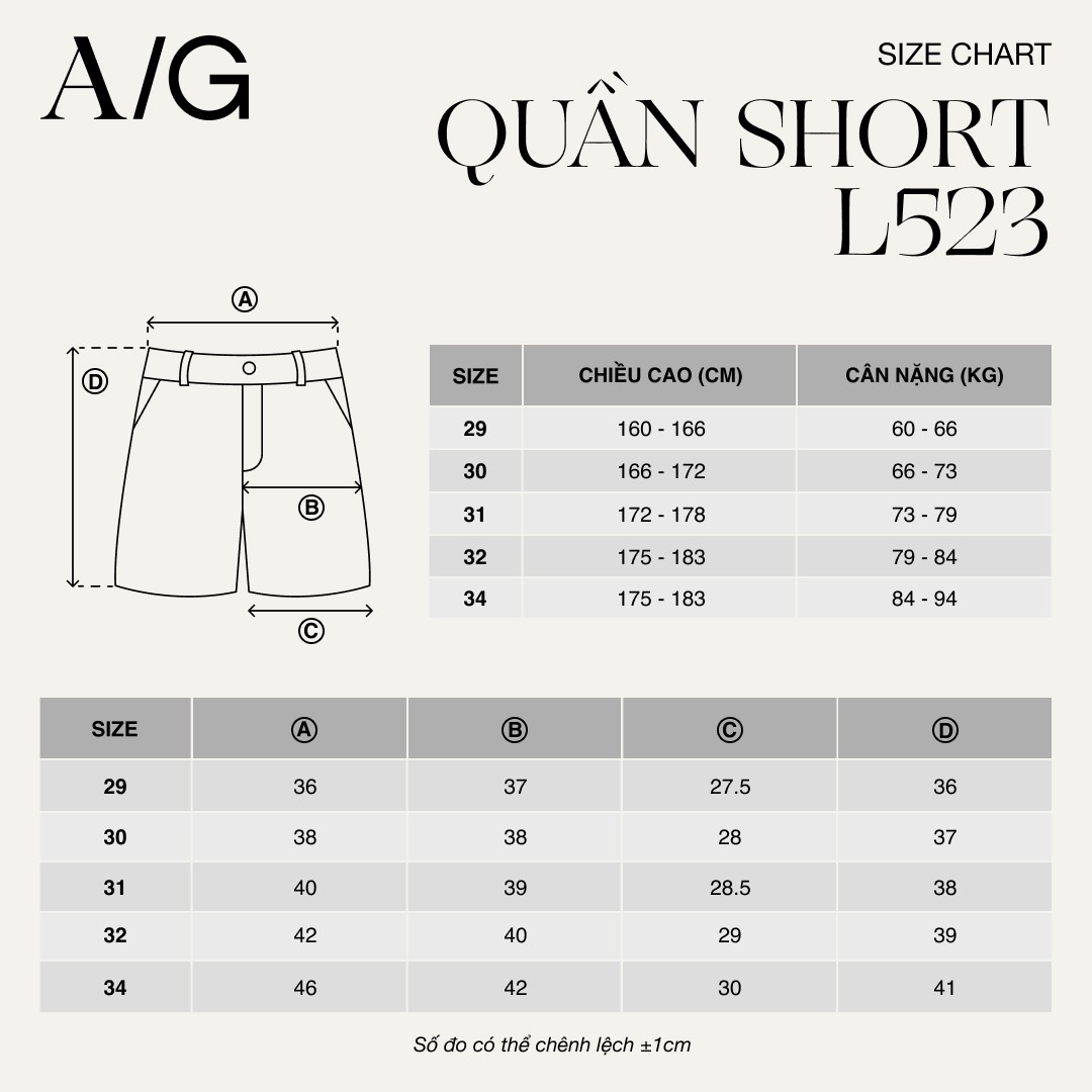 AG523 SIGNATURE LOOSE FIT EASY KHAKI SHORTS- BLACK