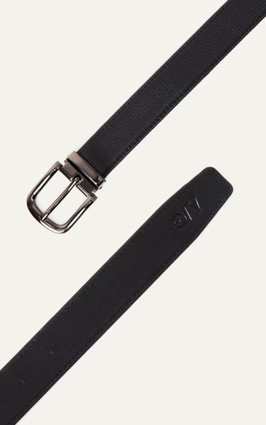 MU02 LEATHER BELT BLACK - SQUARE HEAD