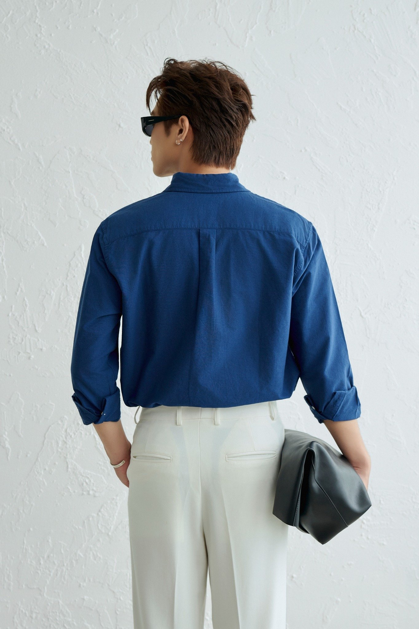 AG12 STUDIO REGULAR FIT ORIGINAL POCKET OXFORD SHIRT - DARK BLUE