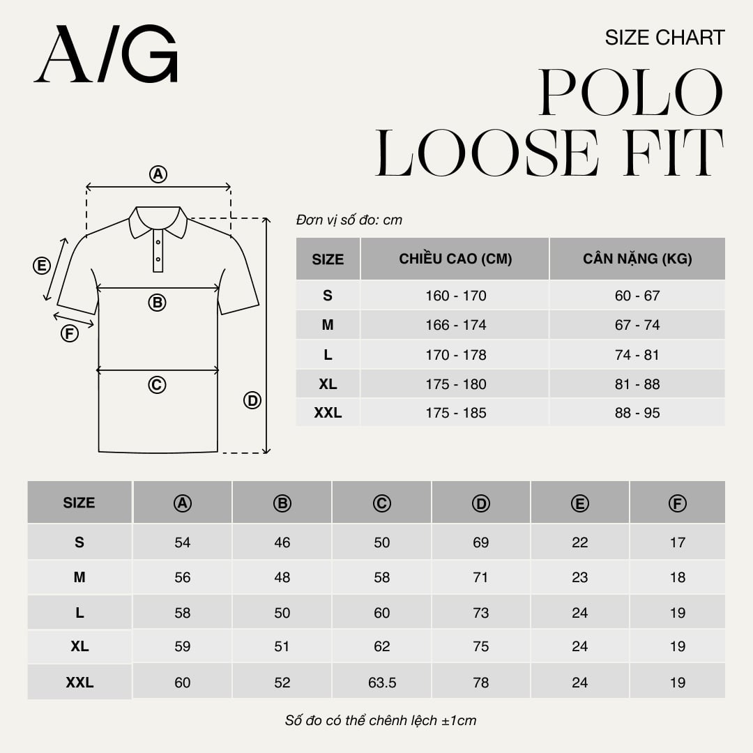 AG001 STUDIO LOOSE FIT BASIC POLO - BLACK