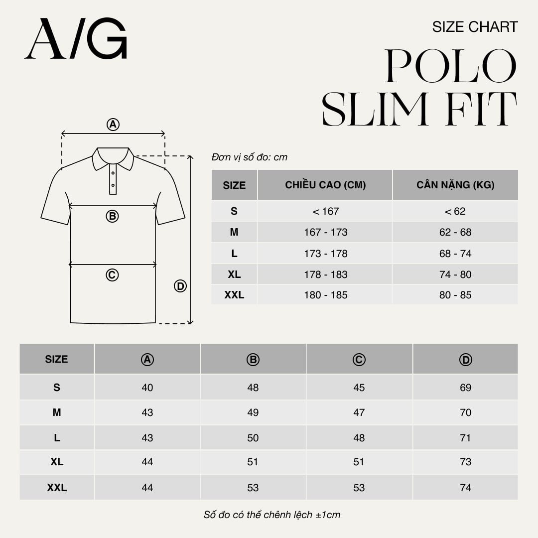 AG02 SIGNATURE SLIMFIT POLO - OCHRE WHITE