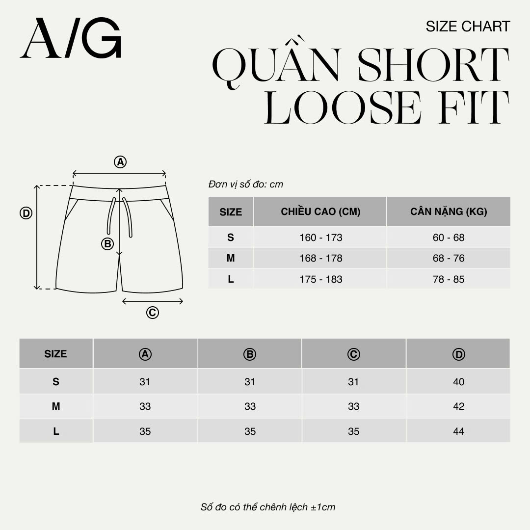 AG07 STUDIO LOOSE FIT BASIC SHORT - WHITE