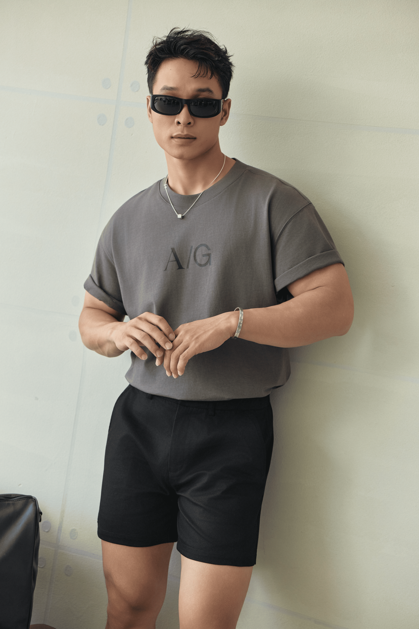 T738 FACTORY LOOSE FIT BIG LOGO T-SHIRT - GREY