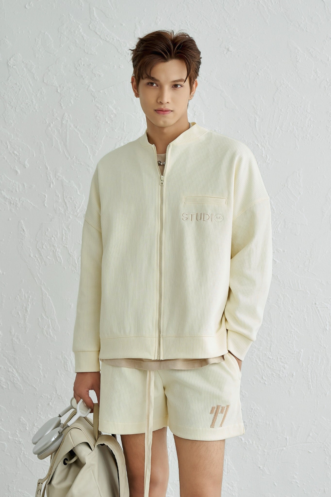 TL12 A/G PREMIUM SWEATER MINIMALIST LOGO - OFF WHITE