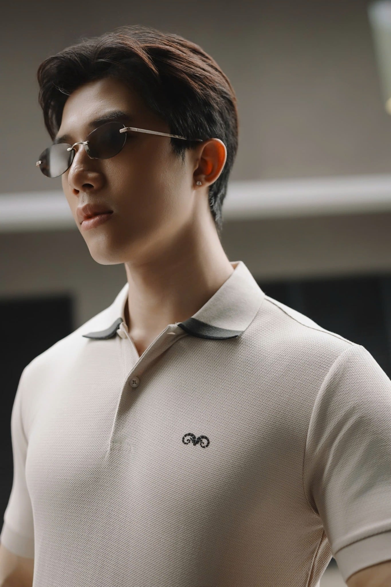 AG96 PREMIUM SLIMFIT POLO - BEIGE