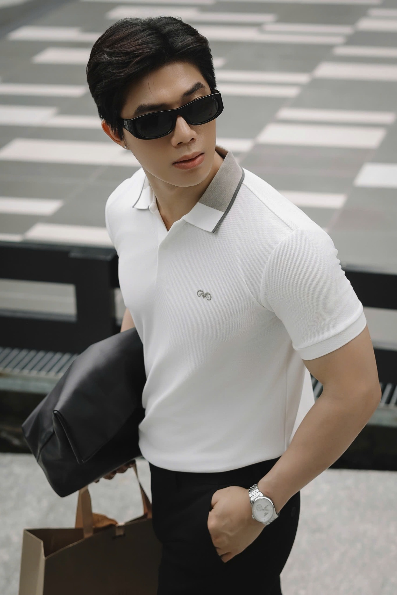 AG893 NEW PREMIUM SLIMFIT POLO - BEIGE
