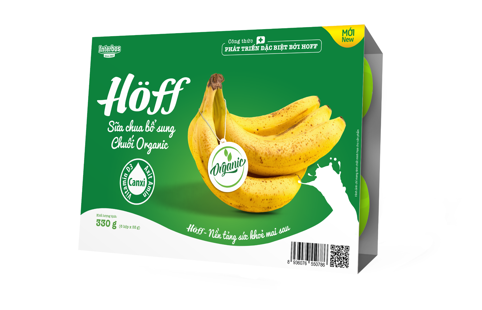 Sữa chua trái cây Hoff bổ sung Chuối Organic