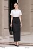  Chân váy ôm đứng đen kẻ trắng tôn dáng thời trang nữ Seven.AM B710122I 