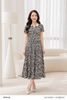  Chân váy A be họa tiết hoa hồng đen tôn dáng thời trang nữ Seven.AM H730351I 