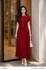  Chân váy xếp ly đỏ burgundy tôn dáng thời trang nữ Seven.AM H730356I 
