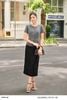  Áo peplum ngắn tay cổ tròn hoạ tiết kẻ ô đen trắng thời trang nữ Seven.AM H323082K 
