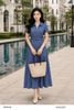  Đầm A họa tiết chữ thương hiệu đọc quyền thanh lịch thời trang nữ Seven.AM H603307I 