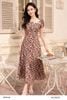  Đầm xòe họa tiết đa sắc đính hoa nổi cổ vuông thanh lịch thời trang nữ Seven.AM H633839I 