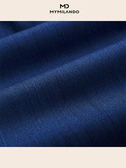 Áo Sơ Mi Cao Cấp Màu Xanh Đậm Họa Tiết Vân Chìm