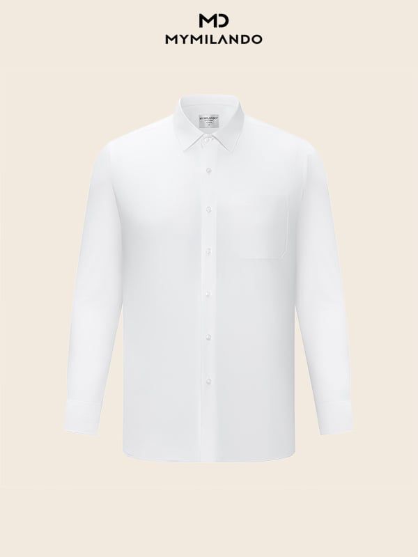 Áo Sơ Mi Nam Trắng Milando SMDMI68 Dòng Business Cao Cấp