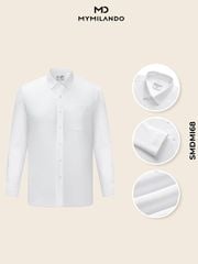 Áo Sơ Mi Nam Trắng Milando SMDMI68 Dòng Business Cao Cấp