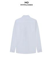 Áo Sơ Mi Nam Trắng Vân Milando Business SMDMI243 Chống Nhăn
