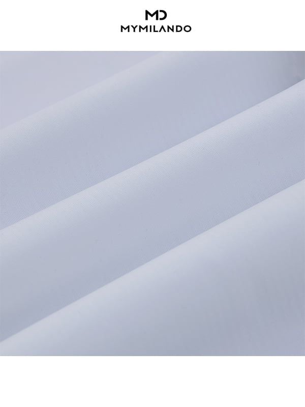 Áo Sơ Mi Nam Trắng Vân Milando Business SMDMI243 Chống Nhăn