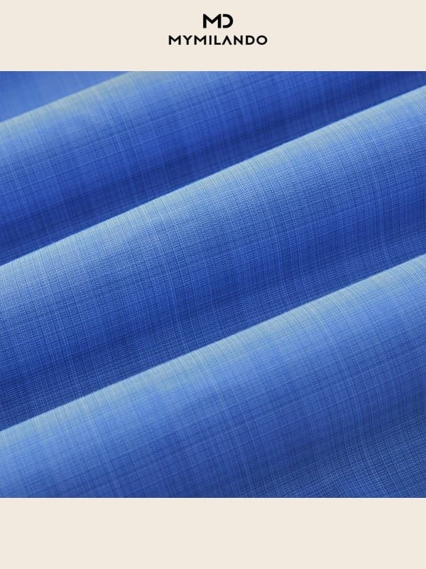 Áo Sơ Mi Nam Milando SMDMI237 Xanh Dương Sợi Tre Microfiber