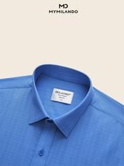 Áo Sơ Mi Nam Milando SMDMI237 Xanh Dương Sợi Tre Microfiber