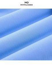 Áo Sơ Mi Nam Milando SMDMI230 Xanh Dương Vân Chìm Bamboo Spun