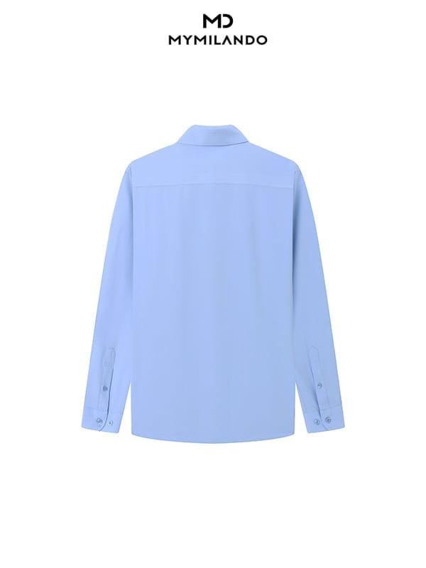 Áo Sơ Mi Nam Milando SMDMI241 Xanh Biển Business Chống Nhăn