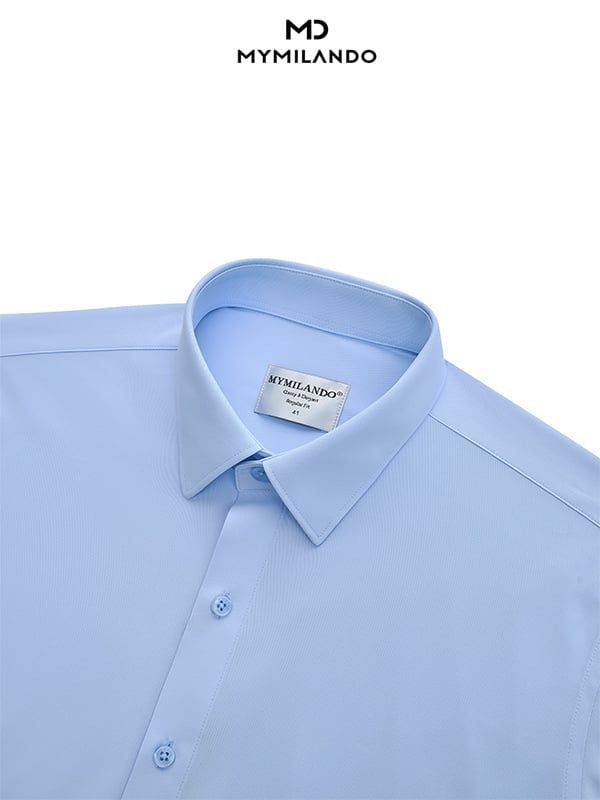 Áo Sơ Mi Nam Milando SMDMI241 Xanh Biển Business Chống Nhăn