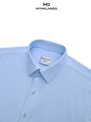 Áo Sơ Mi Nam Milando SMDMI241 Xanh Biển Business Chống Nhăn