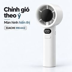 Quạt Cầm Tay Kachi MK442 – 120 Cấp Độ Gió Tuabin, Màn Hình LED Hiển Thị Pin, Bảo Hành 18 Tháng