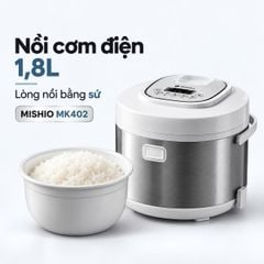 Nồi Cơm Điện Lòng Sứ 1.8Lít Mishio MK402 Không Bong Tróc Men Chống Dính Tự Nhiên