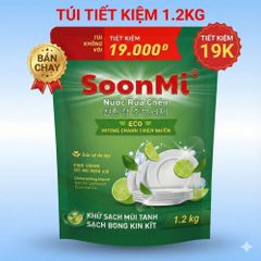 Nước Rửa Chén Soonmi Hương Chanh 1.2kg & 3kg - Sạch Bong Kin Kít, An Toàn Da Tay