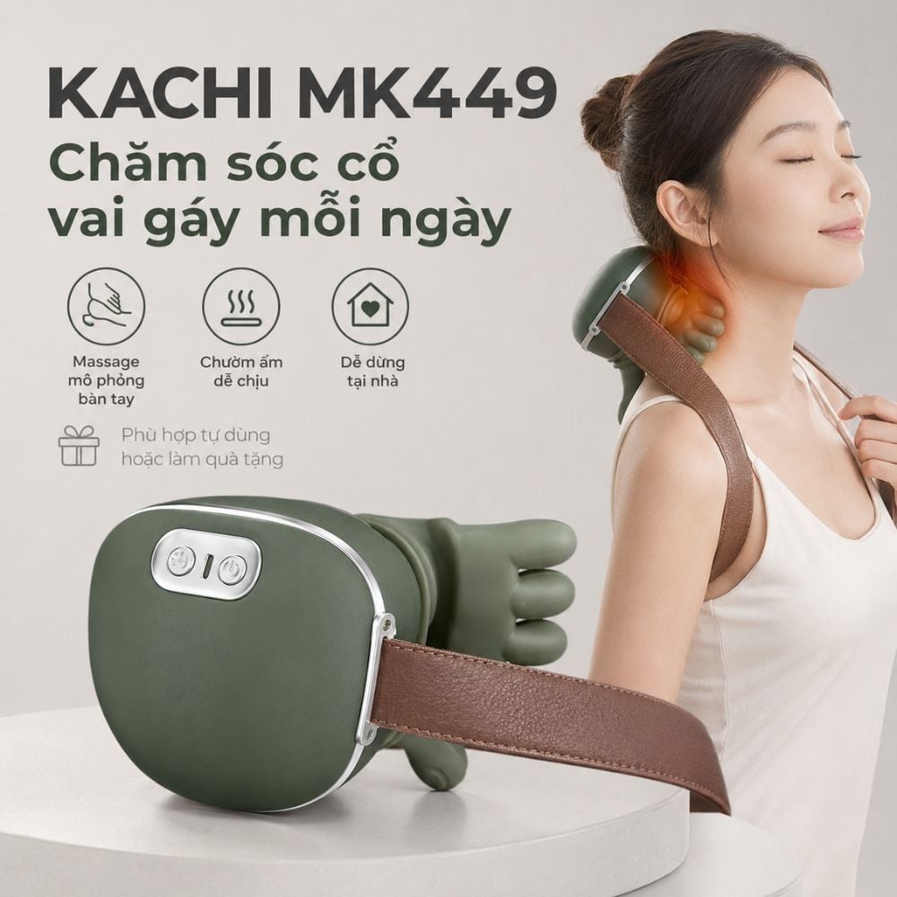 Máy Massage Cổ Vai Gáy Kachi MK449 - Giải Pháp Thư Giãn Hoàn Hảo
