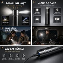 Đèn Pin Sạc Đa Năng Kachi MK425: Soi Rọi Mọi Hành Trình, Bừng Sáng Mọi Cuộc Vui
