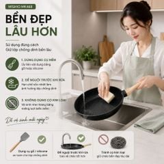 Bộ Nồi Chảo Chống Dính 12 Món Mishio MK468 – Phủ Granite Cao Cấp, Đáy Từ Đa Năng