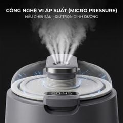 Nồi Cơm Điện Áp Suất Lòng Sứ Dưỡng Sinh Mishio MK396 dung tích 0.8L cho 1-2 người – Bí Quyết Cho Cơm Gạo Lứt