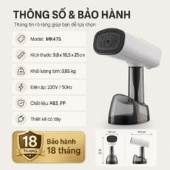 Bàn Ủi Hơi Nước Hút Giữ Vải Kachi MK475 – Giữ Vải Ổn Định, Ủi Phẳng Dễ Hơn