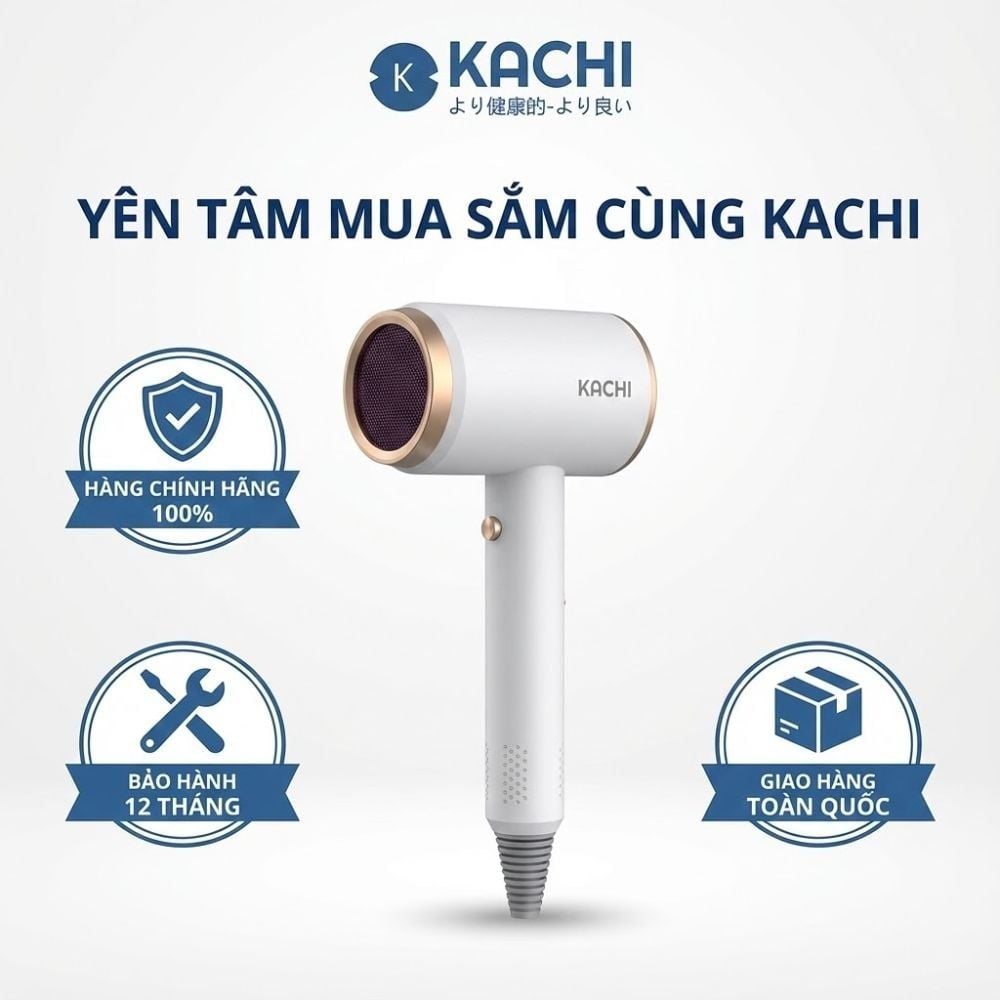 Máy sấy tóc nóng lạnh Kachi MK404 – Nhỏ gọn, thời trang, sấy tóc nhanh chóng