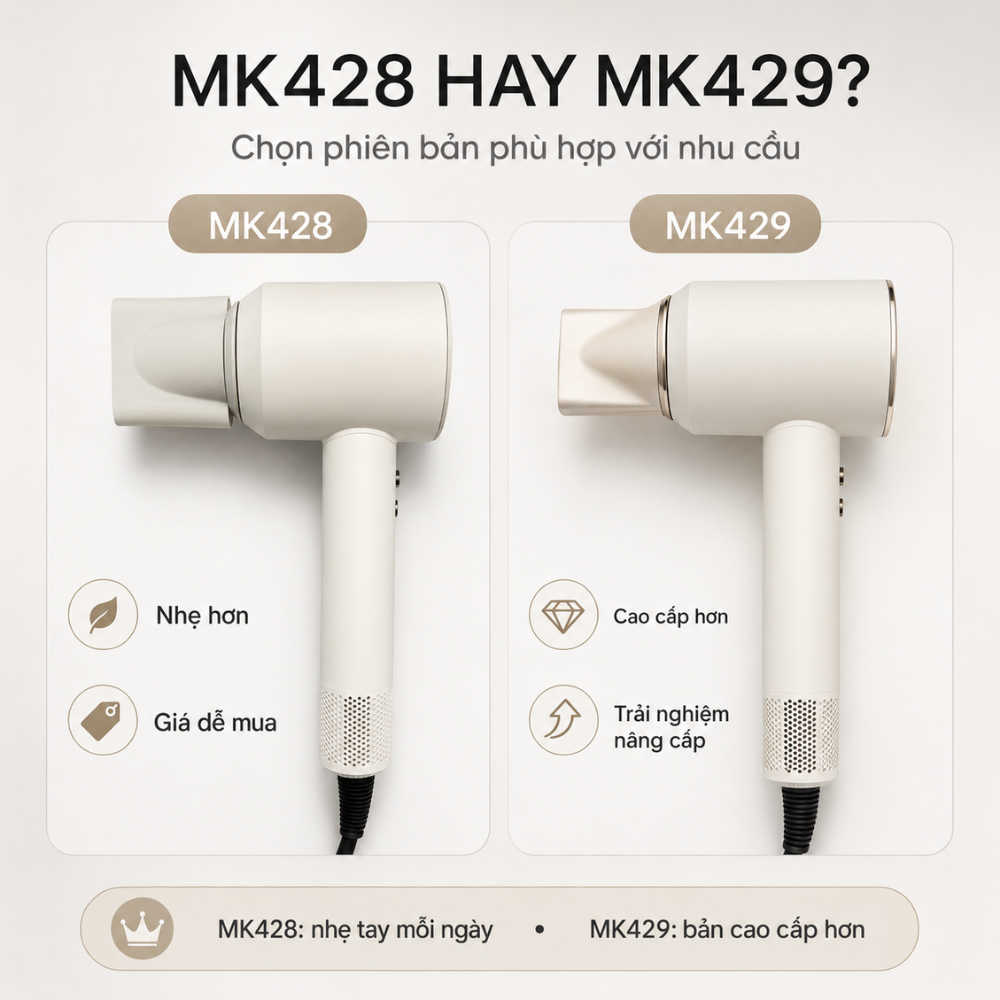 Máy Sấy Tóc Tốc Độ Cao Kachi ION (110.000 vòng/phút) - Sấy Nhanh, Chăm Sóc Tóc Ion Âm, Kiểm Soát Nhiệt NTC