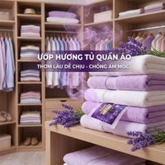 Nước xả cô đặc - Giấy Thơm Quần Áo SoonMi Hương Lavender - Nước Xả Cô Đặc Cho Máy Sấy (Hộp 40 Tờ) MK