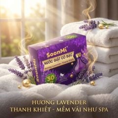 Nước Giặt Cô Đặc SoonMi Hương Lavender - Công Nghệ Giặt Tẩy Thế Hệ Mới (Hộp 30 Tờ) MK