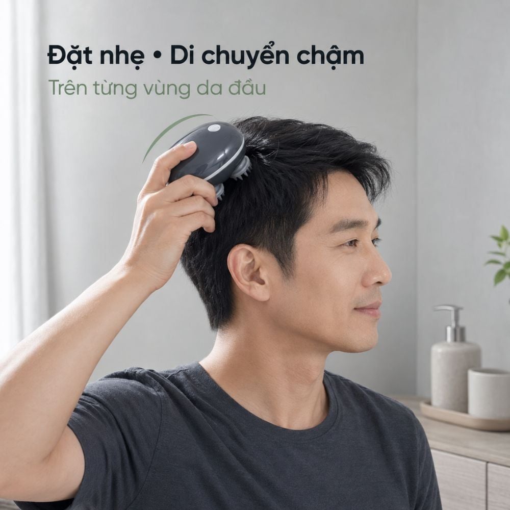 Máy Massage Đầu Kachi MK465 Chuẩn Chống Nước IPX7 – Giải Pháp Gội Đầu Dưỡng Sinh & Thư Giãn Da Đầu Tại Nhà