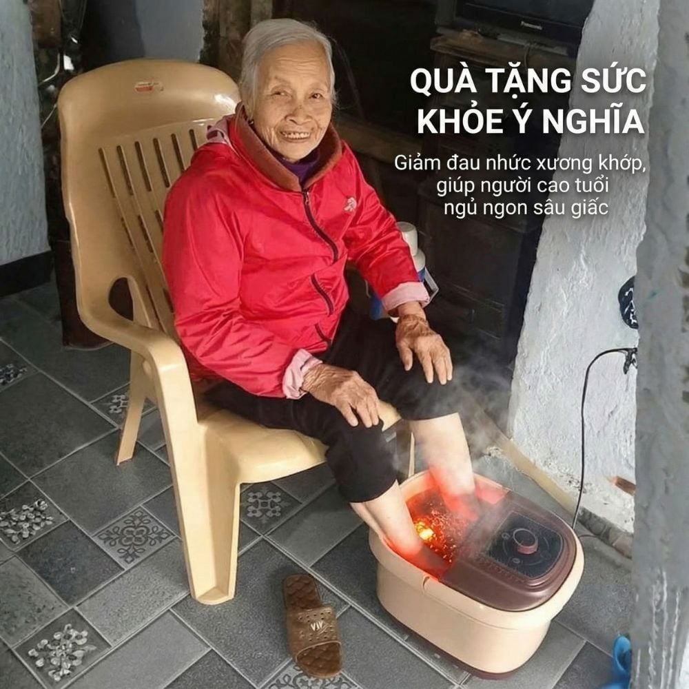 Bồn Ngâm Chân Massage Sục Khí KACHI MK440 - Tự Động Giữ Nước Ấm, Có Khay Thảo Dược