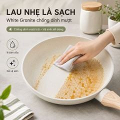 Bộ Nồi Chảo Chống Dính 21 Món Mishio MK469 – Trắng Kem Thanh Lịch, An Toàn Chuẩn FDA